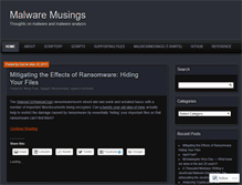 Tablet Screenshot of malwaremusings.com